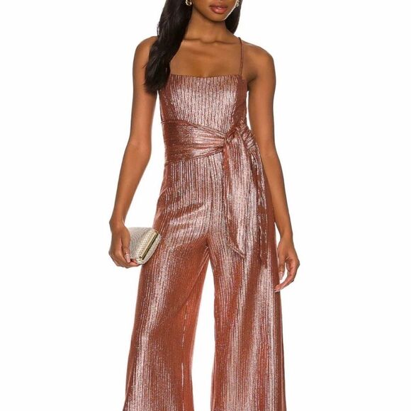 Free People Bronze Shimmer and Shine jumpsuit One
Piece Belted Size M New - Picture 2 of 8